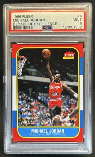 1996-97 Fleer Michael Jordan Decade of Excellence #4 Bulls PSA 9
