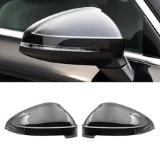 2x Glänzend Schwarz Spiegelkappen Außenspiegel Für Audi A4 A5 B9 F5 S5 2016-2024