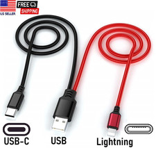 2 in 1 Multi USB Universal iPhone Charging Cable 3Ft Portable Nylon Braided Cord