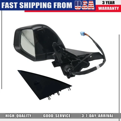 Fit For Tesla Model Y 20-2023 Left Driver Side Mirror Power Fold Heated Black