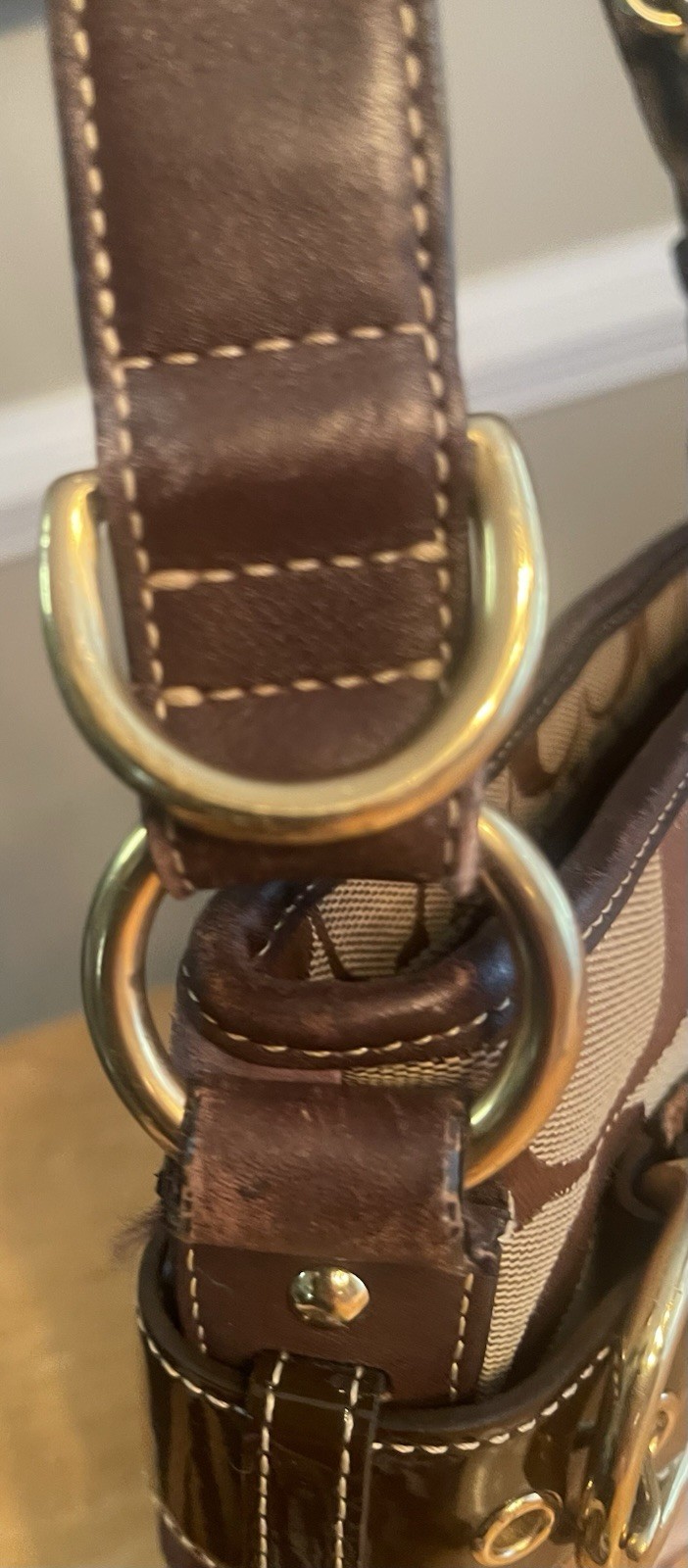 Coach Purse Patchwork Shoulder Bag Crossbody Sued… - image 8