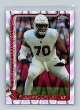 2025 Topps Chrome Football Paris Johnson Jr. Ray Wave 