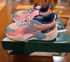 Puma RS X Aurora Bebé Infante Tenis 6C Rosa Malla Con Cordones Correr Zapatos Activos