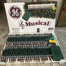 VTG  GE Christmas Musical 100 multi color Lig...