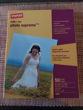 Staples Photo Supreme Double-Sided Matte Photo Paper 50 Sheets 8.5" x 11" NEW