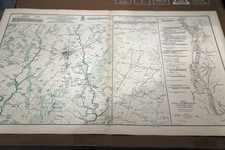 1893 RARE ORIGINAL ANTIQUE CIVIL WAR ATLAS MAP-PLATE 95-GETTYSBURG BATTLE 