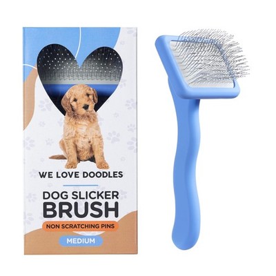 We Love Doodles Slicker Brush with Non Scratching Pins - Dog Brush with Coate...