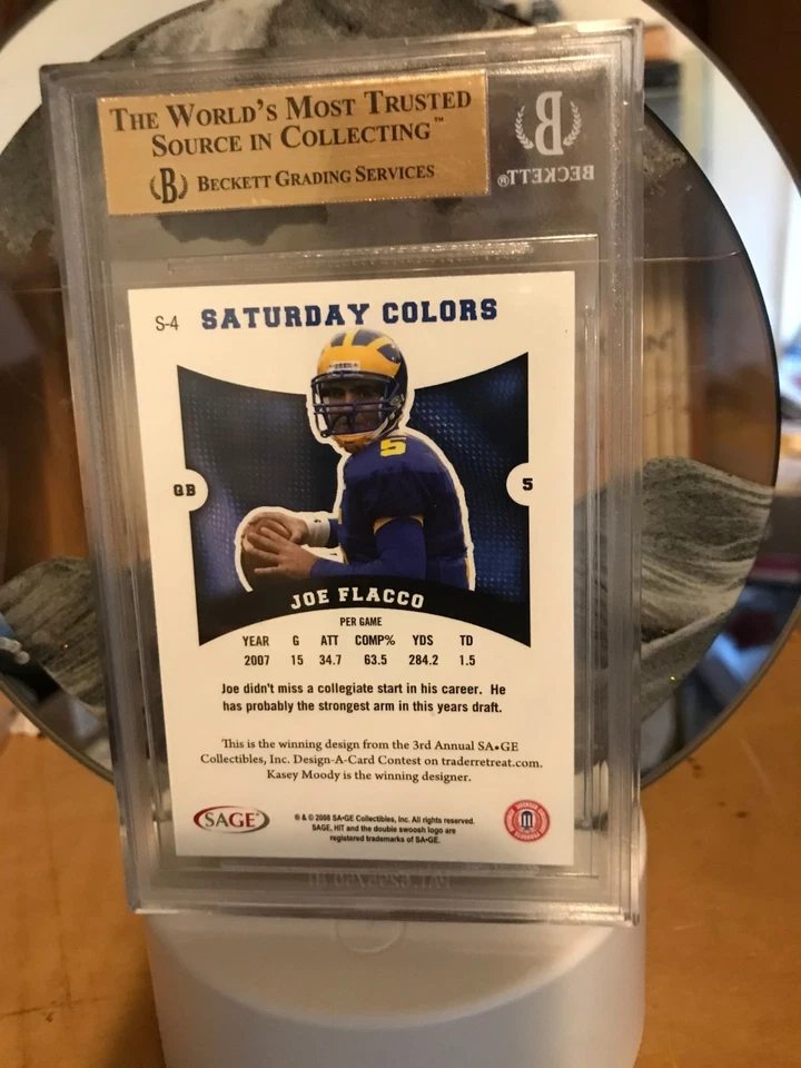 NAVIDAD 2008 JOE FLACCO SAGE HIT S4 NOVATO IMPECABLE 10 MARRONES 13 VS PACKERS 10 Foto 4 de 4