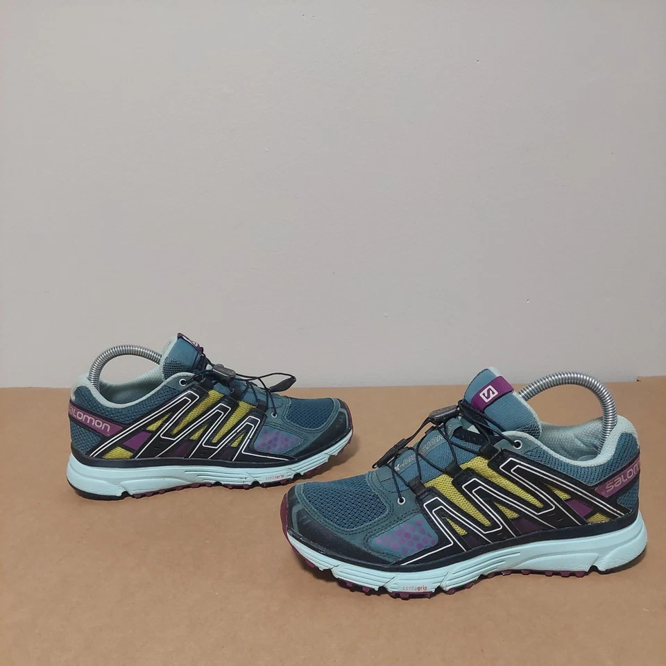 Salomon X Mission 3 Zapatillas de Trail Running Azul Negro Amarillo Para Mujer Talla 8 Foto 2 de 4