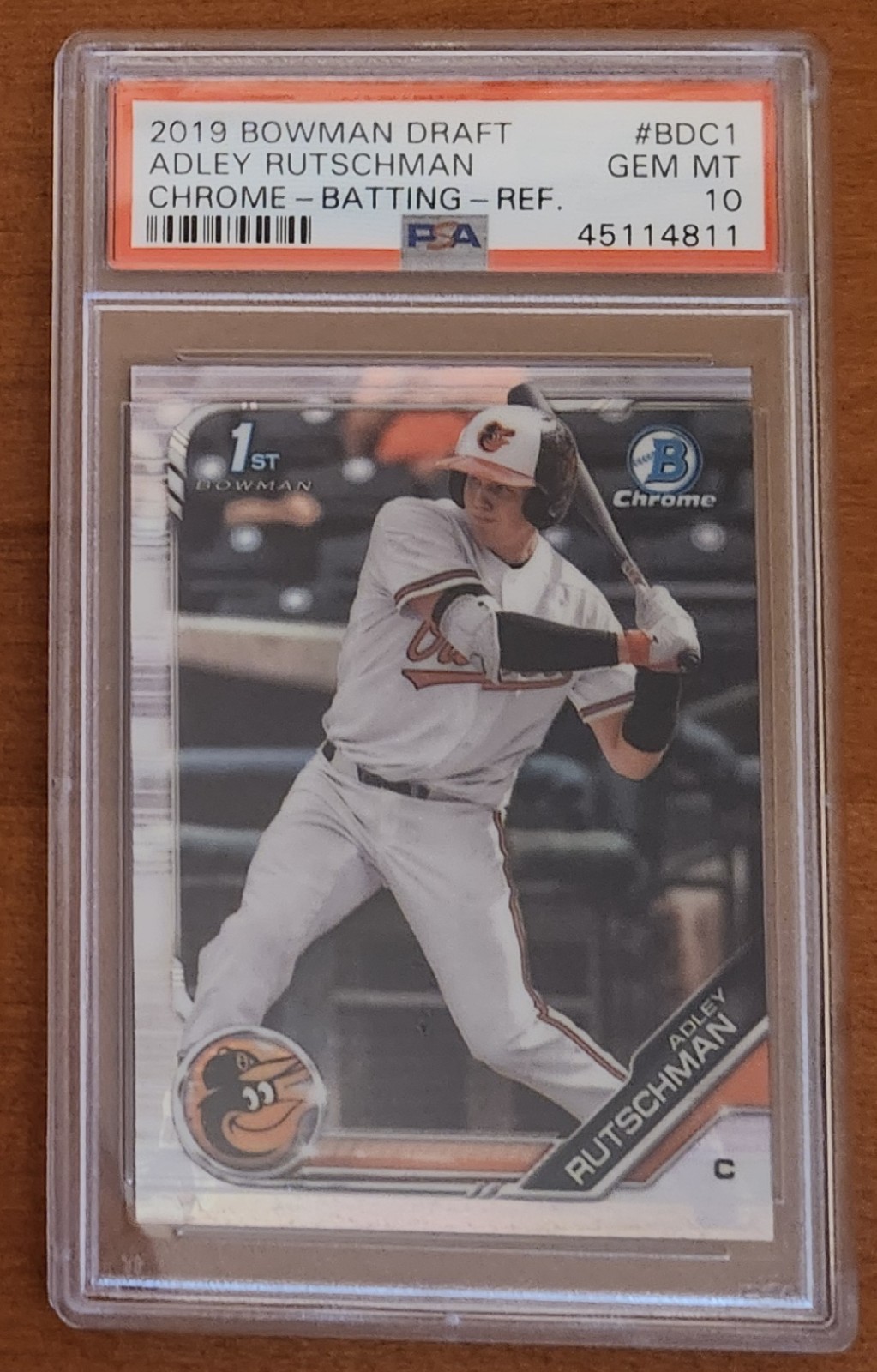 2019 Bowman Draft 1st Chrome Refractor Adley Rutschman PSA 10 Orioles