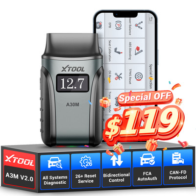 2026 XTOOL A30M V2.0 BT Auto OBD2 Diagnostic Scanner Tool Full System 26+Reset