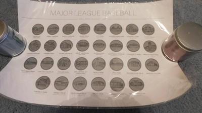 Waypoint Wonders Major League Baseball Ballpark Bucket List Scratch Off Map