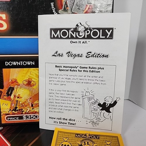 Monopoly Las Vegas Edition 100% Complete Board Game 2000 Parker Brothers - Picture 3 of 23