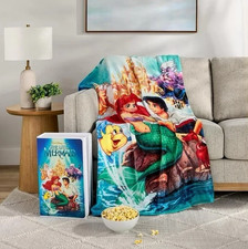 ✨Disney The Little Mermaid VHS Boxed Silk Touch Throw Blanket