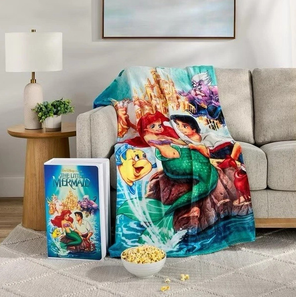 ✨Disney The Little Mermaid VHS Boxed Silk Touch Throw Blanket