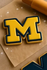 Custom Made University Of Michigan Cookie Cutter,Fondant Cutter,Craft or Baking