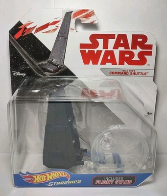 Hot Wheels Starships Star Wars Kylo Ren's Command Shuttle Flight Stand New 2017