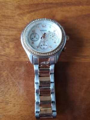Fossil Silver Chronograph Watch with Crystal Bezel Relic by Fossil ZR15801 Crystal Bezel Chronograph Watch New  main image 3