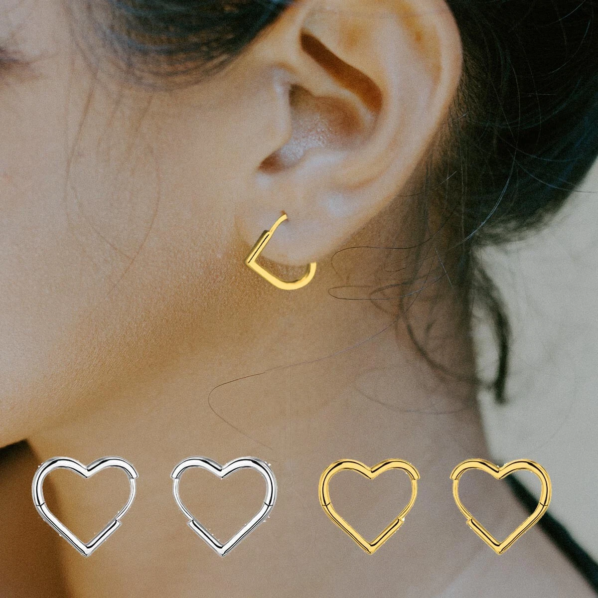 Hinged hoop earrings deals