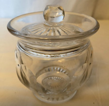 GLASS LIDDED VINTAGE JAM POT