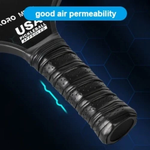 USAPA Approved Graphite Pickleball Paddle with Textured Surface & 4 Balls