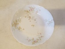 Antique Theodore Haviland Limoges Porcelain Pair of Bowls with Rose Decorations