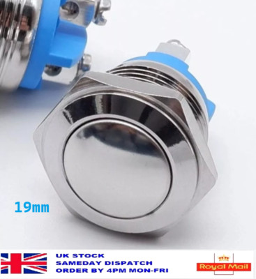 19mm 12v Push Button Switch Momentary ON OFF Car Ignition Engine Start ...