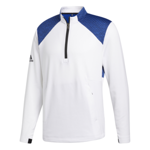 New Adidas Golf Mens COLD RDY Winter 1/4 Zip White/Blue Jacket GC7115 | eBay