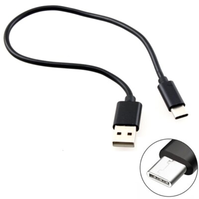 Short 1ft Type-C Cable Fast Charge USB Wire Sync Power Cord for USB-C Phones