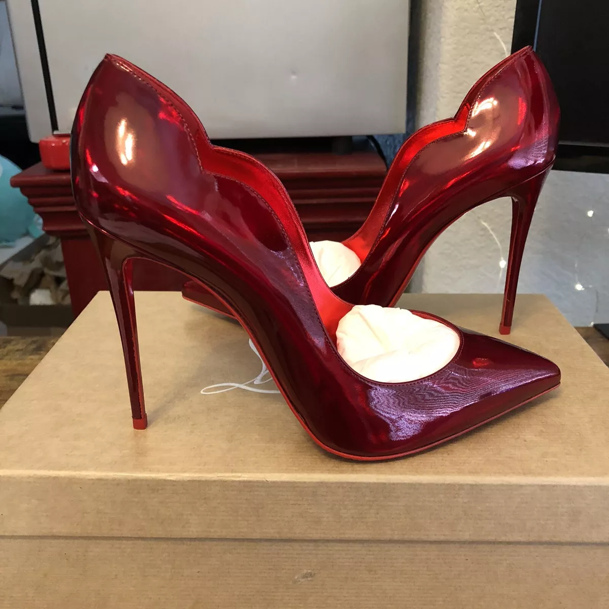 Hot Chick 100 Red Leather - Women Shoes - Christian Louboutin