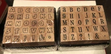 2013 Hampton Art Studio G Alphabet Rubber Stamp Set 30 Mini Letters 2 Packs
