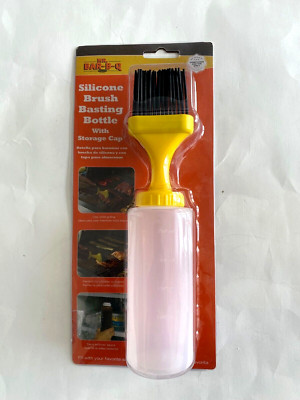 **NEW** Mr. Bar B Q Silicone Brush Basting Bottle W/Storage Cap