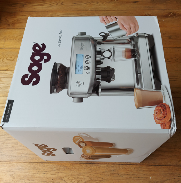 Sage Barista Pro 2L 1600W Espresso Coffee Machine Black Steel