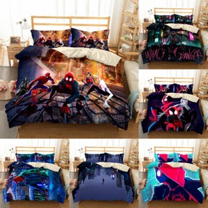 Miles Morales Spider Man Quilt Cover 3d Duvet Cover Pillowcase Bedding Set 3pcs Ebay