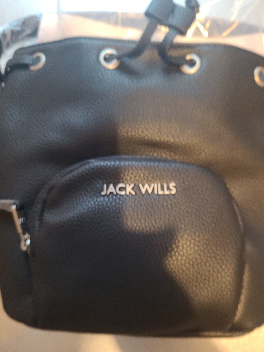 JACK WILLS ❤️ Black PU Drawstring 100% Vegan Leather