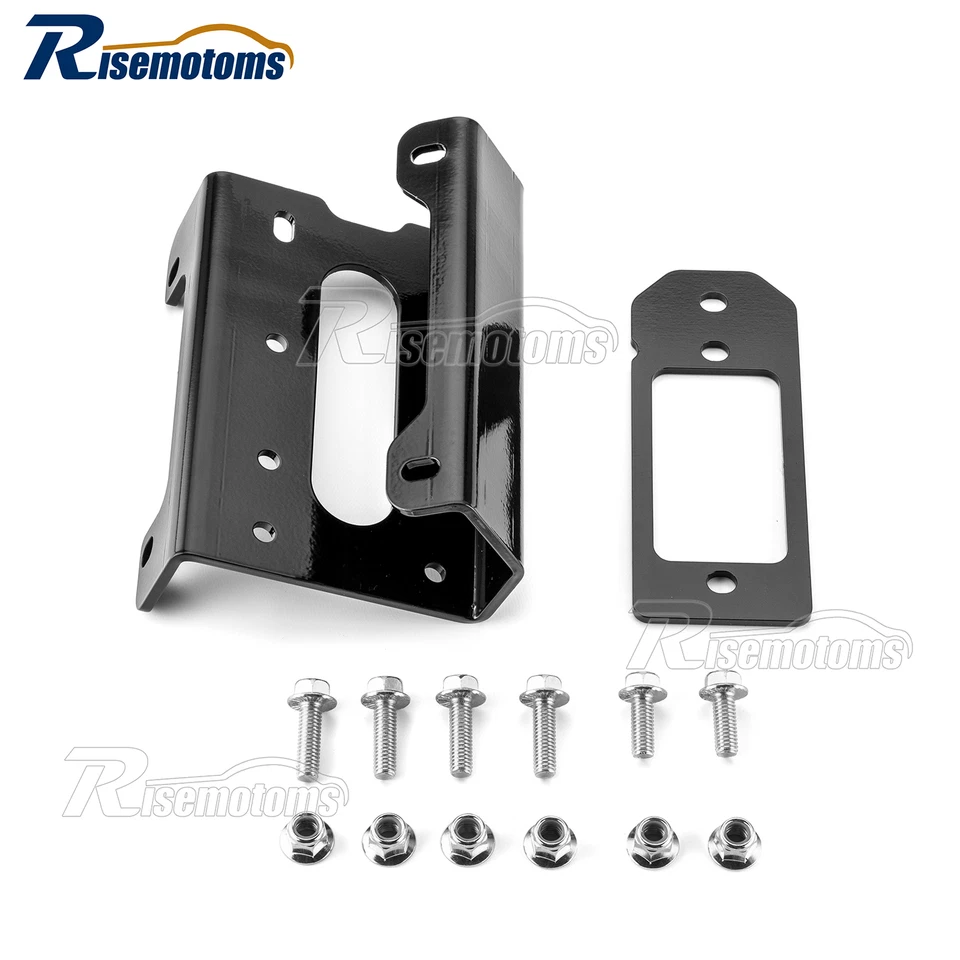 For Can-Am Defender MAX HD7/HD8/HD9/HD10 UTV Black Steel Winch Top Mount Plate - Image 2 of 4