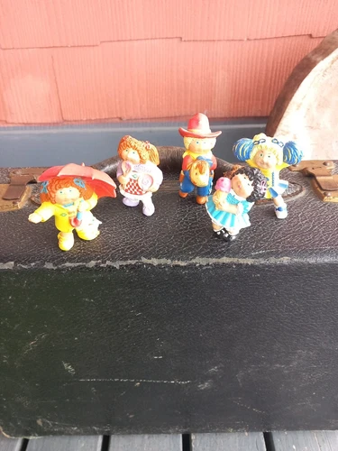 Vintage 1984 Cabbage Patch Kids Doll Mini Figures PVC Figurines Lot of 5
