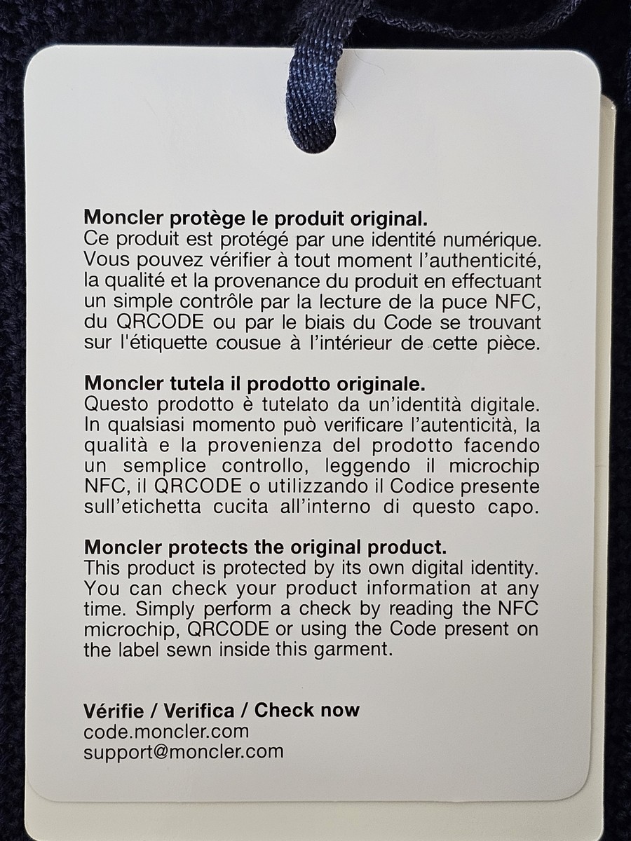 NWT MONCLER Navy Blue Maglione Tricot Alla Coreana Cardigan