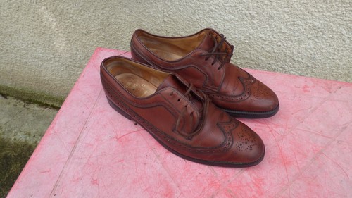 moore shoes brown leather brogue style 