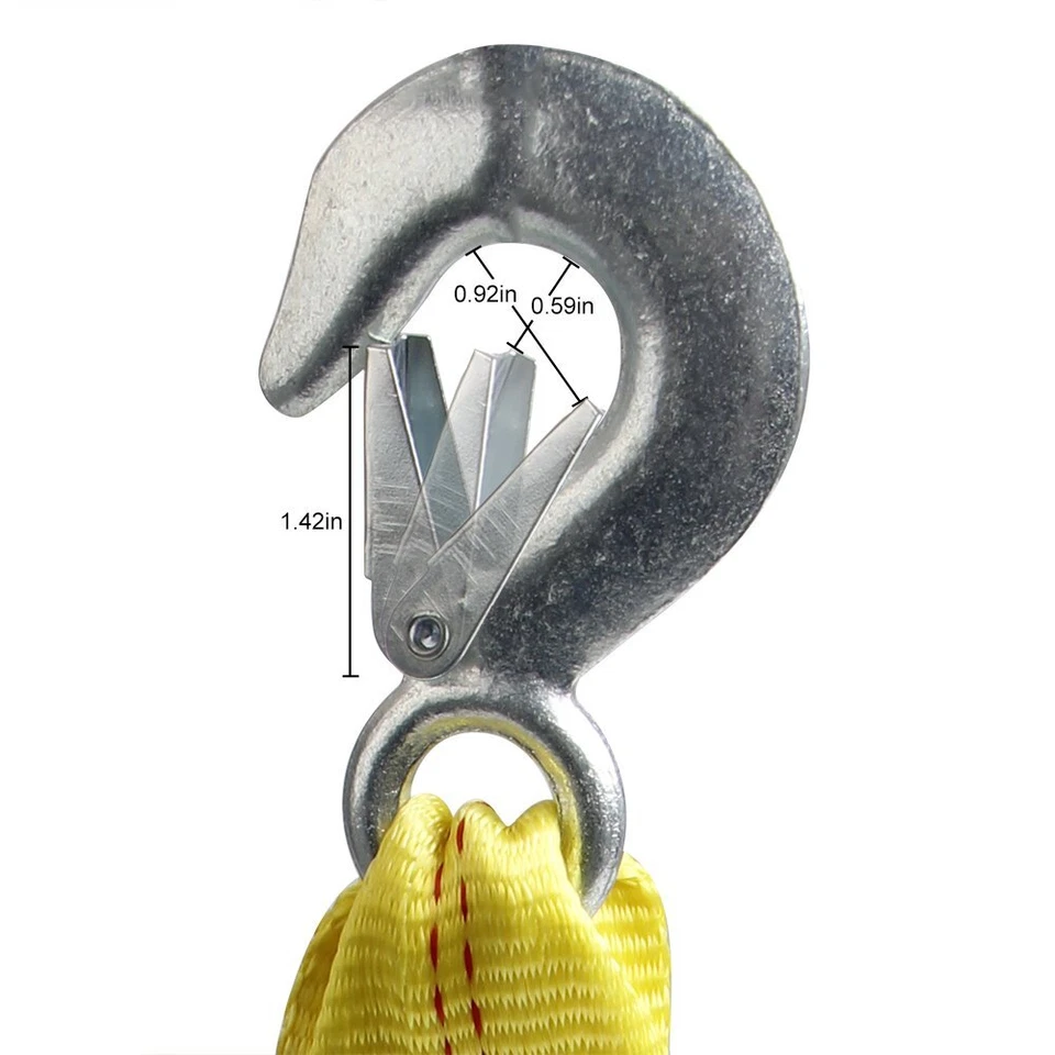 2" x 20' Boat Trailer Winch Strap Replacement with Marine Grade Stainless Hook - Image 4 of 4