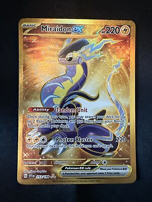 Miraidon Ex Pokemon Tcg Scarlet And Violet Gold Hyper Rare 253/198