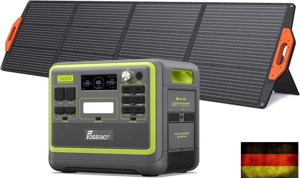 FOSSiBOT Power Station F2400 2048Wh 2400W 420WS Generatore Solare Portatile