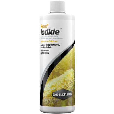 Seachem Reef Iodide 500mL Reef Safe Stabilized Liquid Iodide for Soft Corals