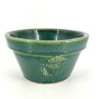 Vintage Robinson Ransbottom Flower Pot Planter Green Leaf Pottery 8 1/2”