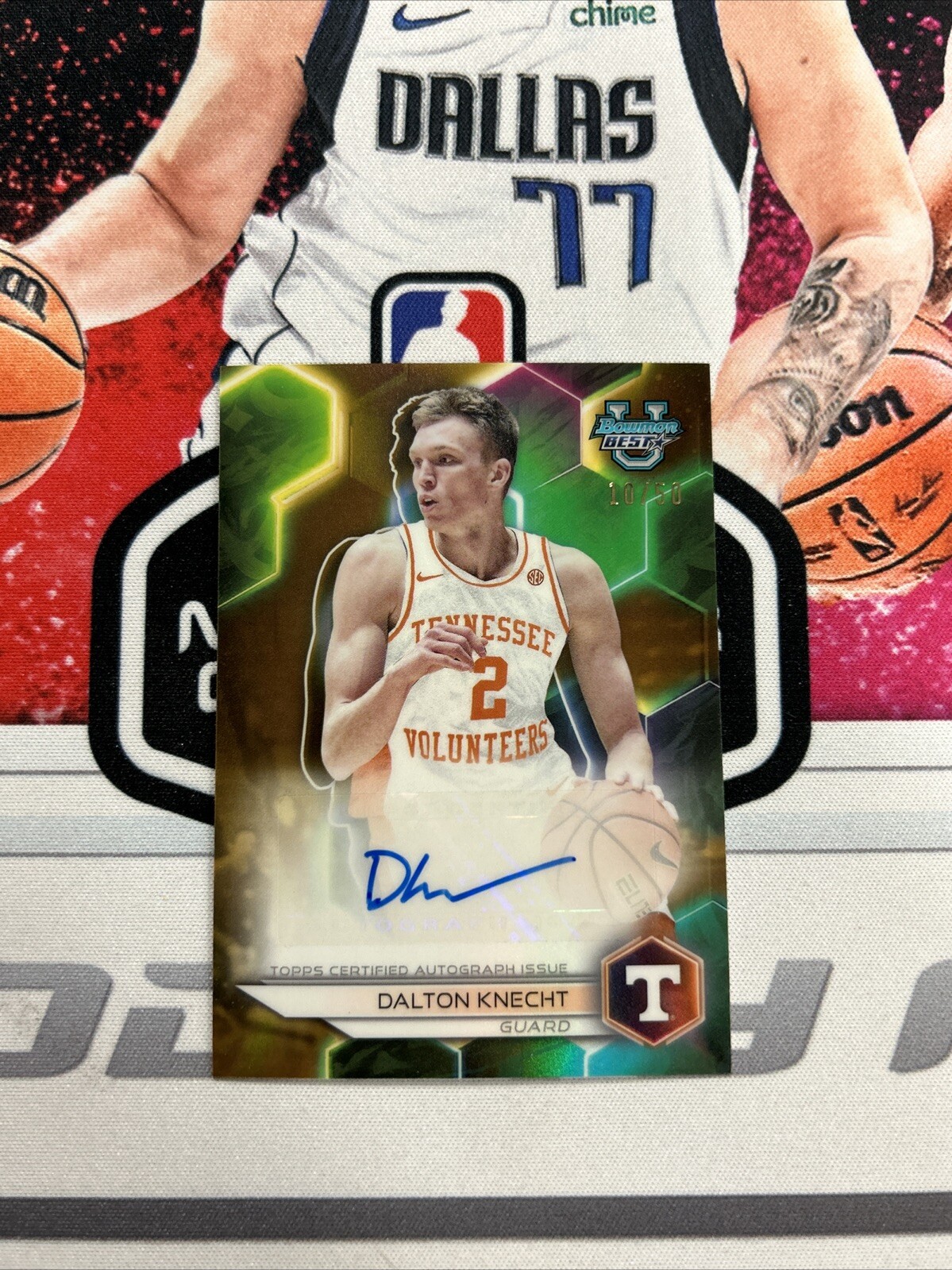 2023-24 Bowman’s Best University Basketball Dalton Knecht Gold Auto /50 SSP