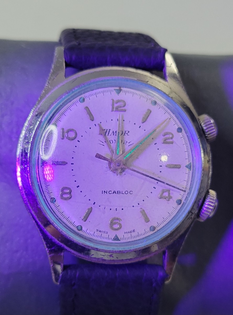 1950's Timor “Voxor” alarm 17 Jewels Cal AS-1475 Manual Men's