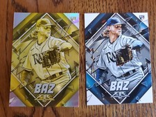 2022 Topps Fire Shane Baz Rookie RC Gold Minted + Base - Rays