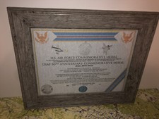 USAF - AIR FORCE 50TH ANNIVERSARY COMMEMORATIVE SILVER MEDAL CERTIFICATE ~Type 1