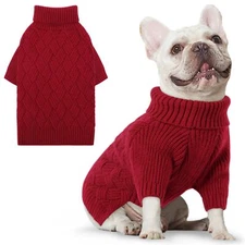 Small Dog Sweater Turtleneck Dog Sweaters for Small Dogs Female Dog Winter Sw...