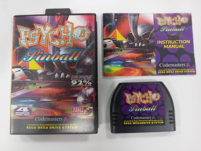 Psycho Pinball Sega Mega Drive mit Handbuch 16 Bit Retro PAL 1994 Retro